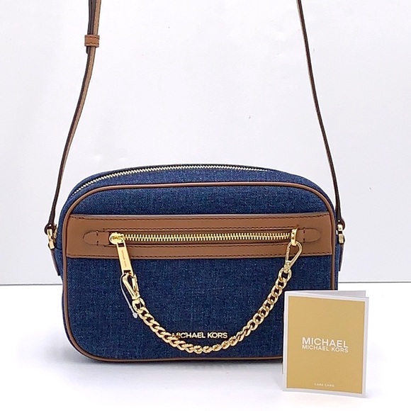 Michael Kors Jet Set Item Large East West Zip Chain Crossbody XBody INDI… - Picture 2 of 16